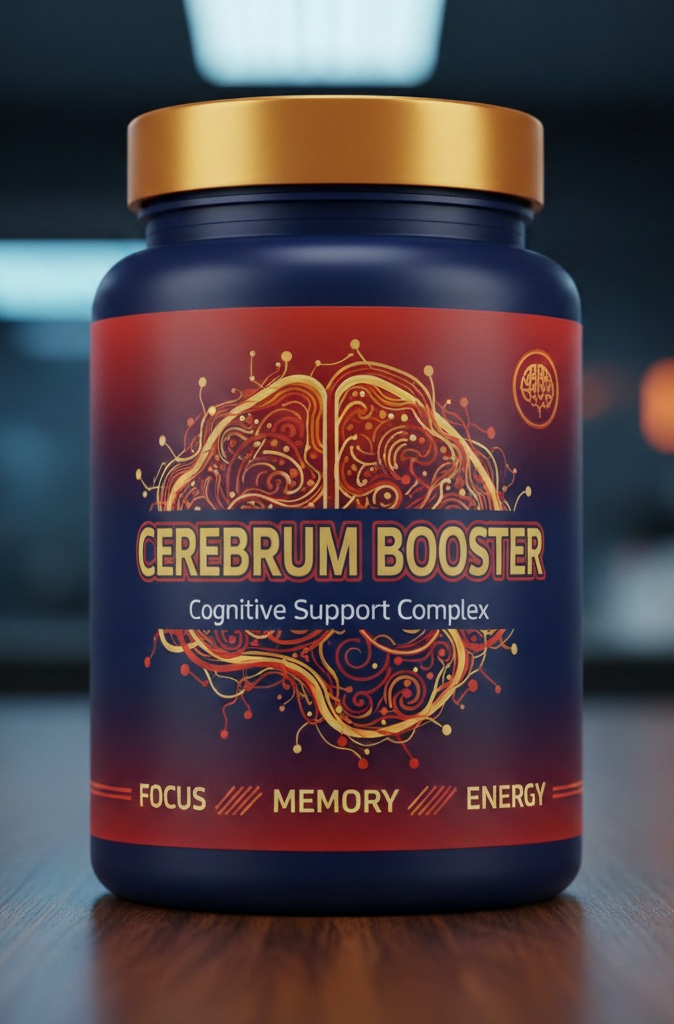 Cerebrum Booster premium package and capsule illustration